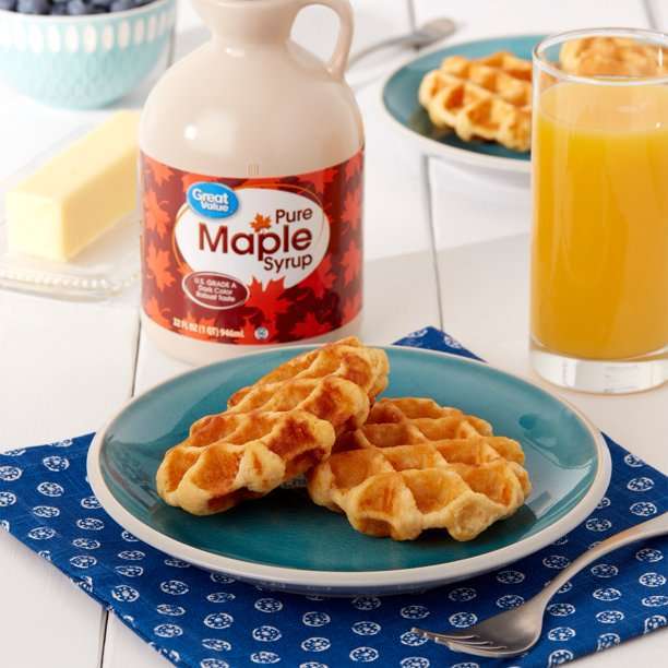 now you can enjoy kosher maple syrup with your favorite breakfast or dessert great value maple syrup is kosher certified by the Orthodox Union (OU)
