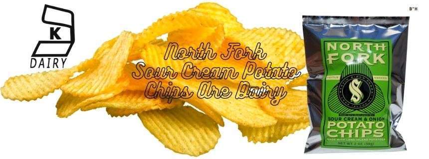 north fork potato chips sour cream or onion flavor are dairy