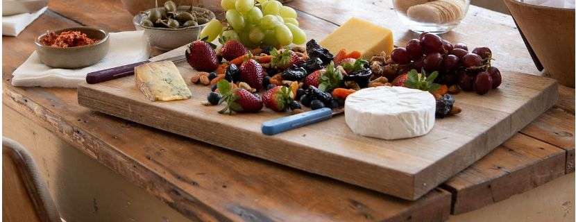 Cheese board and cracker platter presentation